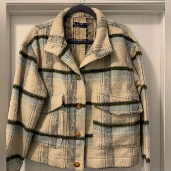 Bagatelle Plaid Shacket Shirt Jacket Nordstrom Size: M / L - Picture 1 of 7
